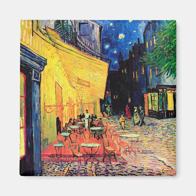Imán Cafe Terrace at Night, Vincent van Gogh, 1888 (Frente)