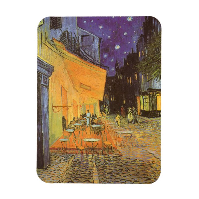 Imán Cafe Terrace de noche por Vincent van Gogh (Vertical)