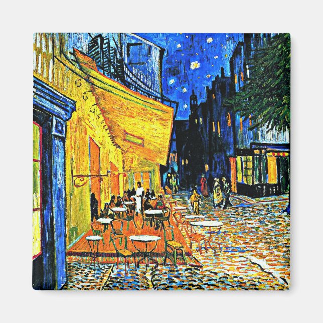 Imán Cafe Terrace de Vincent van Gogh (Frente)