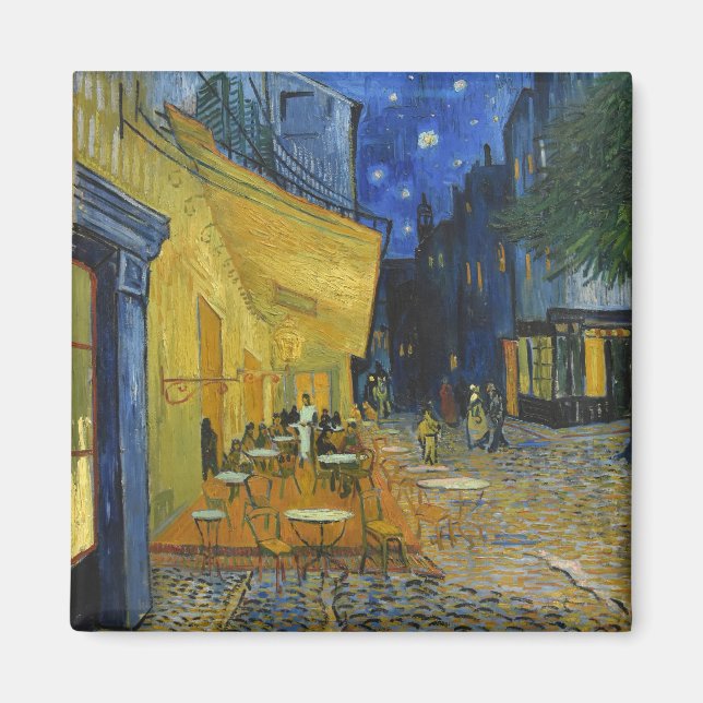 Imán Café Terrace de Vincent Van Gogh (Frente)
