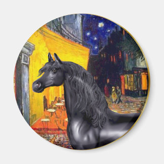 Imán Cafe Terraza - Caballo de Arabia Negra