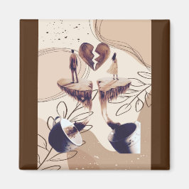 Imán Café, todo lo que necesitamos es café, hojas de ca