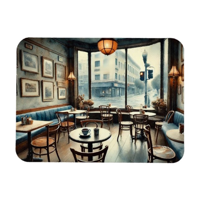 Imán Cafe tranquilo en San Francisco (Horizontal)