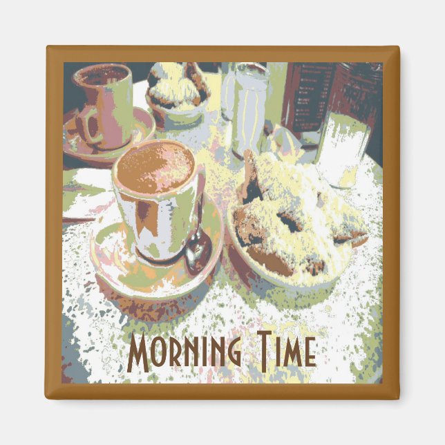 Imán Café y bignets New Orleans Cafe Aulait Donuts (Frente)