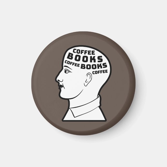 Imán Café y libros (Frente)