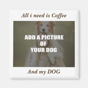 Imán Café y mi Cojín decorativo de perro