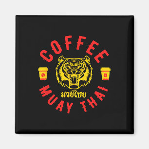 Imán Café y Muay Thai Regalo Divertido de Mma Kickboxin
