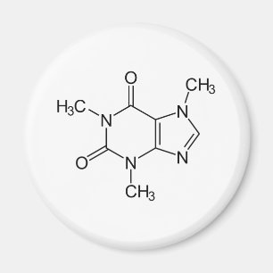 Imán Cafeína Molécula Química Átomos de café