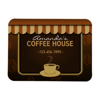 Imán Cafetería Cafetería Café Brown Pequeño Personaliza