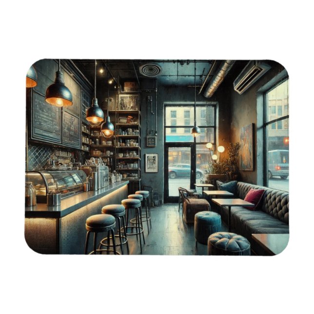 Imán Cafetería ecléctica en Rainy Seattle (Horizontal)