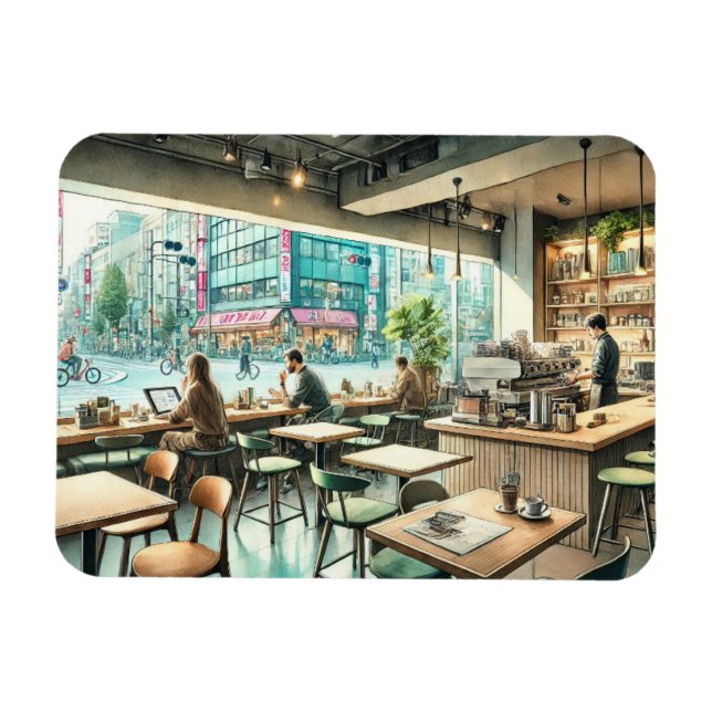 Imán Cafetería en Tokio (Horizontal)