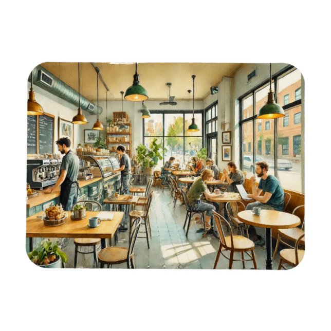 Imán Cafetería en West Lafayette Indiana Mug (Horizontal)