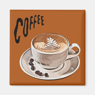 Imán Cafetería por la mañana Decoración de la cocina L 