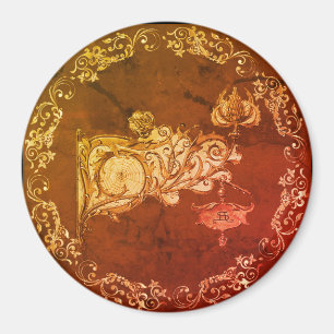 Imán Caída Art Nouveau sconce spiderweb marrón