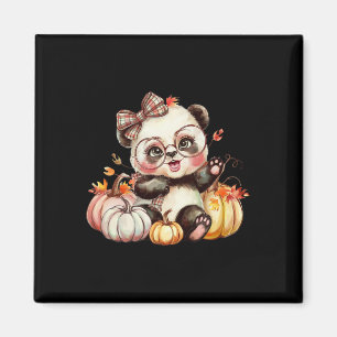 Imán Caída Calabaza Cute Panda Oso Otoño Thanksgiv
