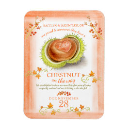 Imán Caída de castaño invitación de embarazo de bebé