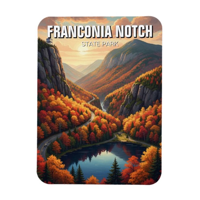 Imán Caída en Franconia Notch Parque Estatal Travel (Vertical)