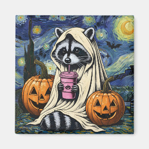 Imán Caída Halloween Ghost Calabaza Raccoon Costume Spo