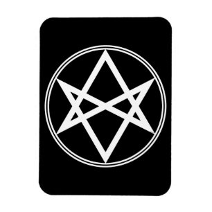 Imán Caída Unicursal Hexagram White