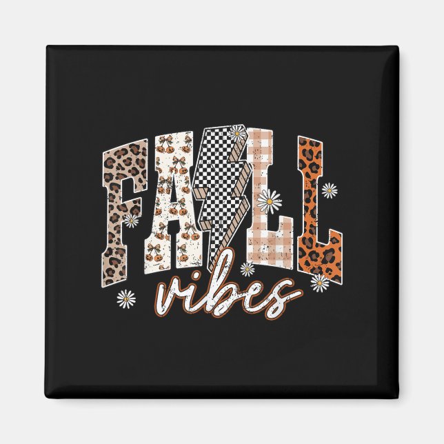 Imán Caída Vibes Lightning Flor Acción de Gracias Otoño (Frente)