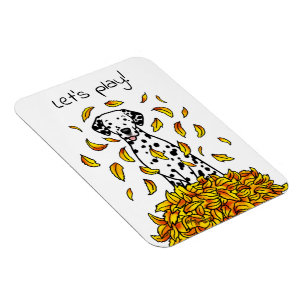 Imán Caídas Sale de Dalmatian (negro 1) Perro Jugando C