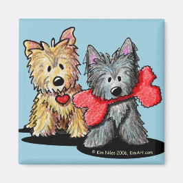 Imán Cairn Terrier Duo