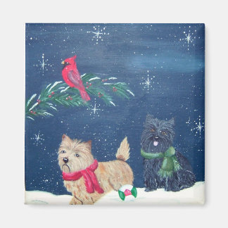 Imán Cairn Terrier Winter Magnet