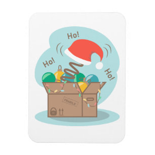 Imán Caja de artesanías con decoración de Navidades y s