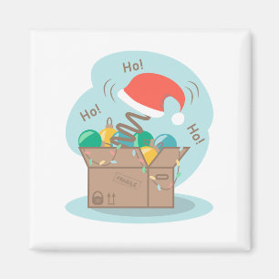 Imán Caja de artesanías con decoración de Navidades y s