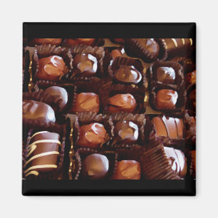 Imán Caja de chocolates, caramelo de chocolate de la