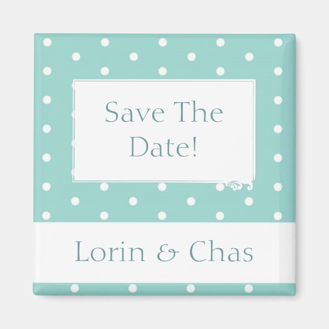 Imán Caja de joyas azules de huevo de Robin con puntos  (Frente)