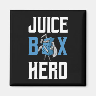Imán Caja de jugo Hero Diabetes Cinta azul Endocrinolog