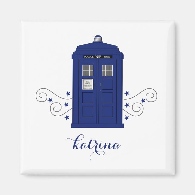 Imán Caja De Policía Swirls Magnet (Frente)