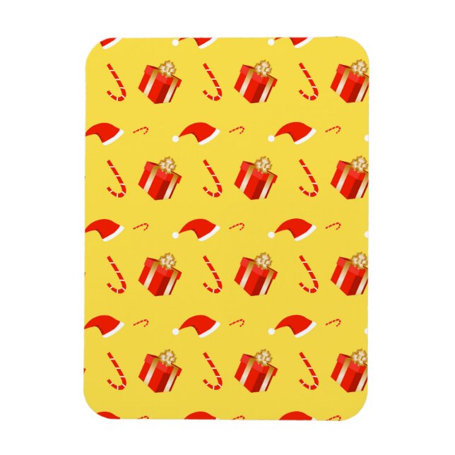 Imán Caja de regalo de navidades Caña de caramelo de Sa (Vertical)