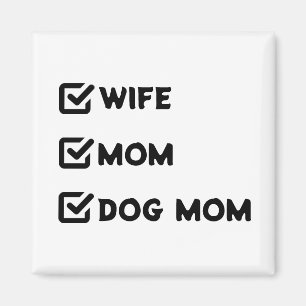 Imán Caja de verificación simple esposa mamá perro madr