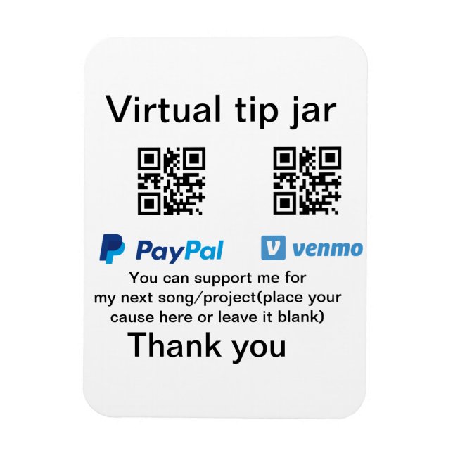 Imán Caja virtual de ayuda a través de código q donació (Vertical)