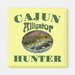 Imán Cajun Alligator Hunter Magnet