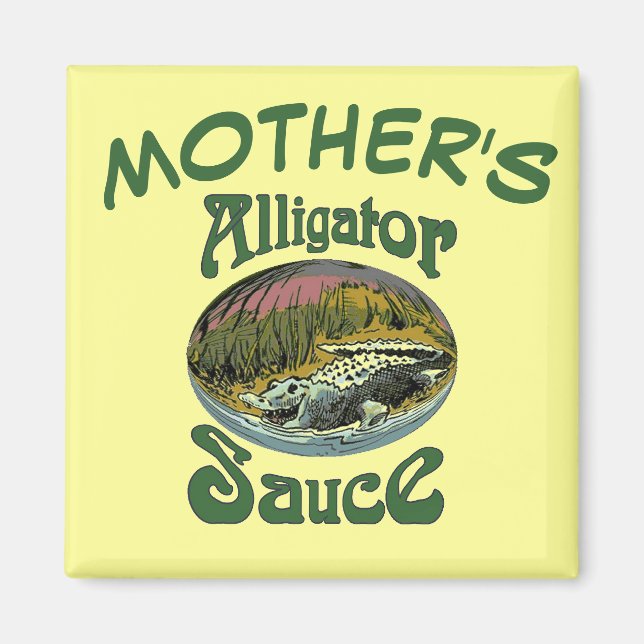 Imán Cajun Alligator Sauce Magnet (Frente)
