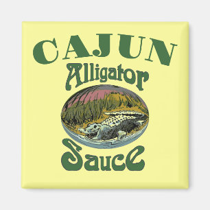 Imán Cajun Alligator Sauce Magnet