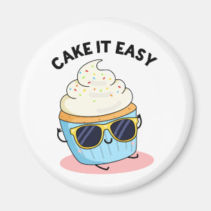 Imán Cake It Easy Funny Cupcake Pun