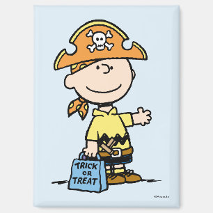 Imán Calabaza Charlie Brown Pirata Halloween