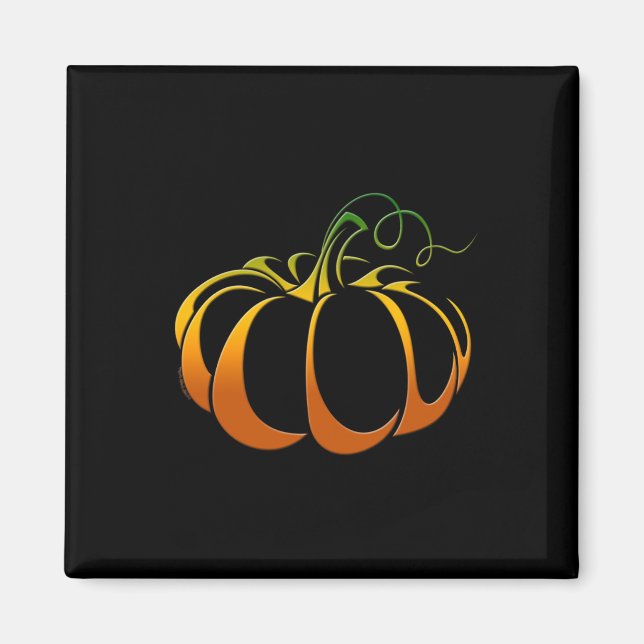 Imán Calabaza de bonito en tonos de otoño (Frente)