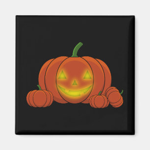 Imán Calabaza de calabaza brillante de Jack-o'-Lantern