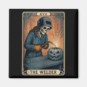 Imán Calabaza de cráneo de soldador de Halloween regalo
