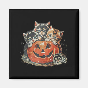 Imán Calabaza de gatos de los años 90 Halloween Sok de