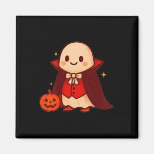 Imán Calabaza de Halloween con la camiseta fantasma de 