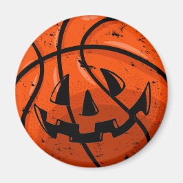 Imán Calabaza de Halloween de la Grunge de baloncesto J