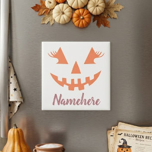 Imán Calabaza de Halloween personalizada femenina Jack