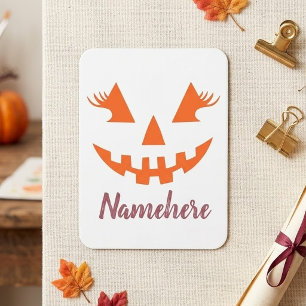 Imán Calabaza de Halloween personalizada femenina Jack