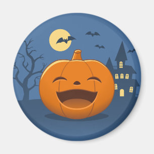 Imán Calabaza de Halloween riendo